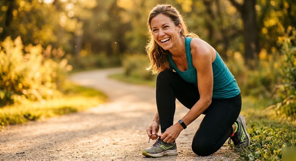 Woman running — metabolism after 35